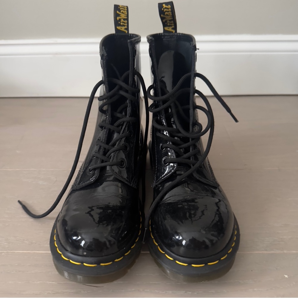 Dr. Martens Black Patent Leather boots